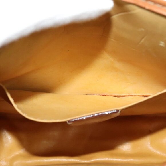 CELINE Macadam Canvas Shoulder Bag PVC Leather Brown Gold Auth 121435 - Picture 11 of 16